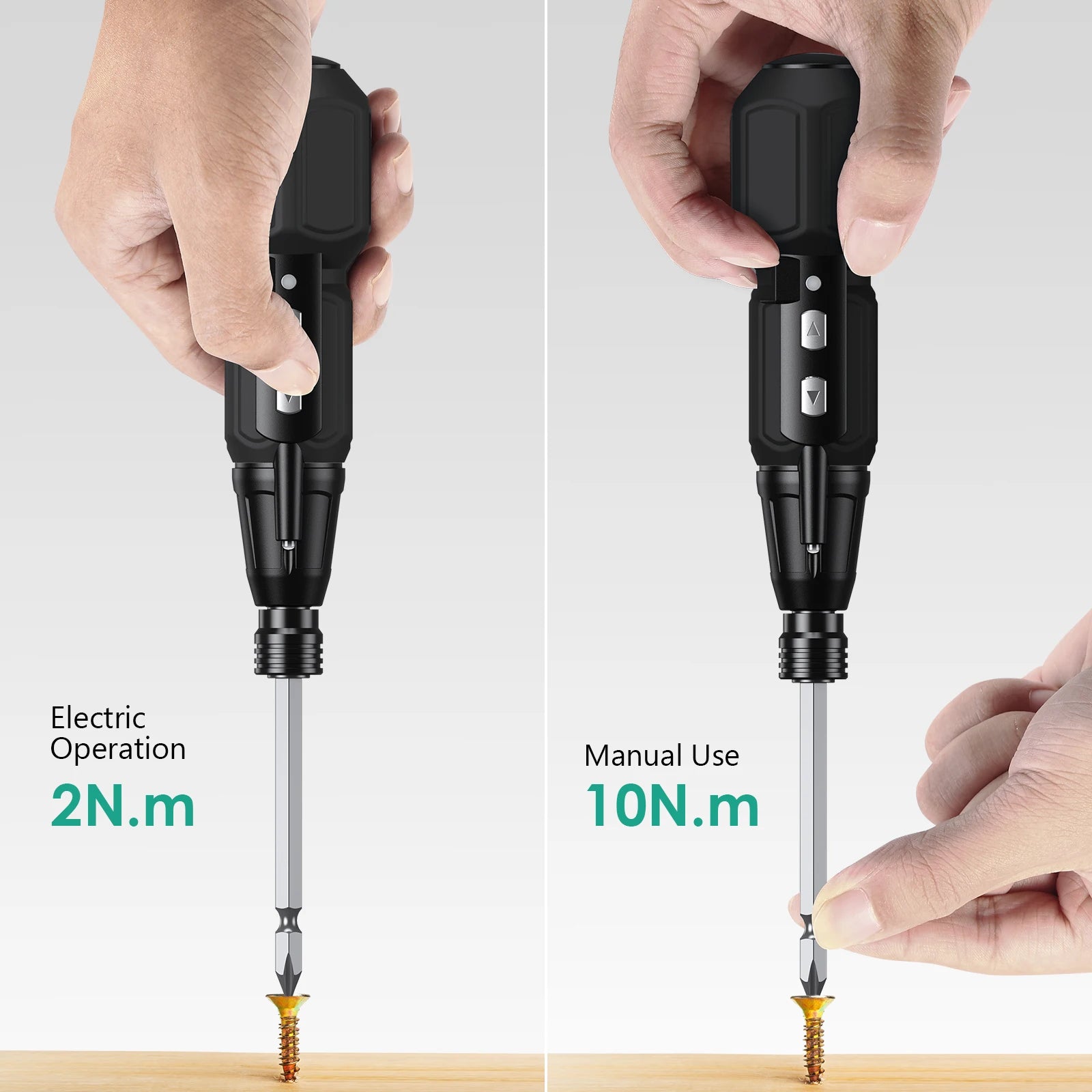 Destornillador eléctrico Juego de destornilladores eléctricos recargables inalámbricos Kit de herramientas de reparación automática para el hogar portátil con luces LED